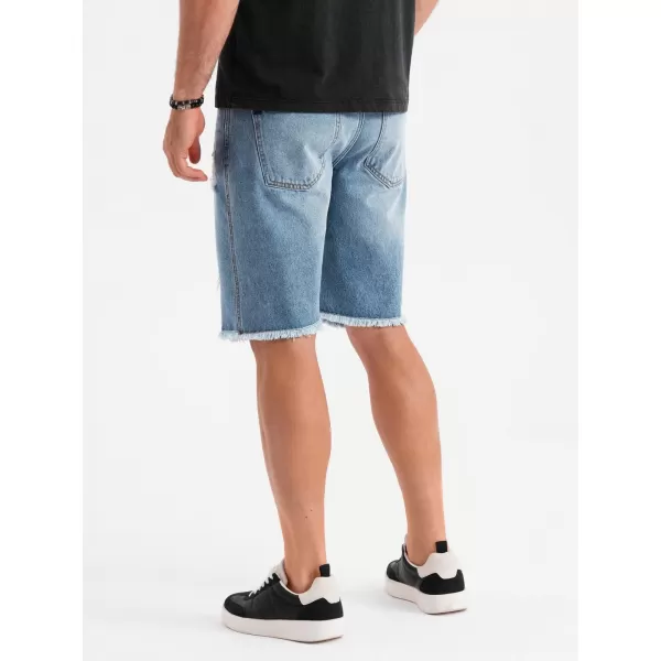  Pánské kraťasy OMBRE OM-SRDS-0157 LIGHT BLUE 