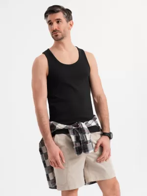 Pánské triko OMBRE OM-TSBT-0239 BLACK