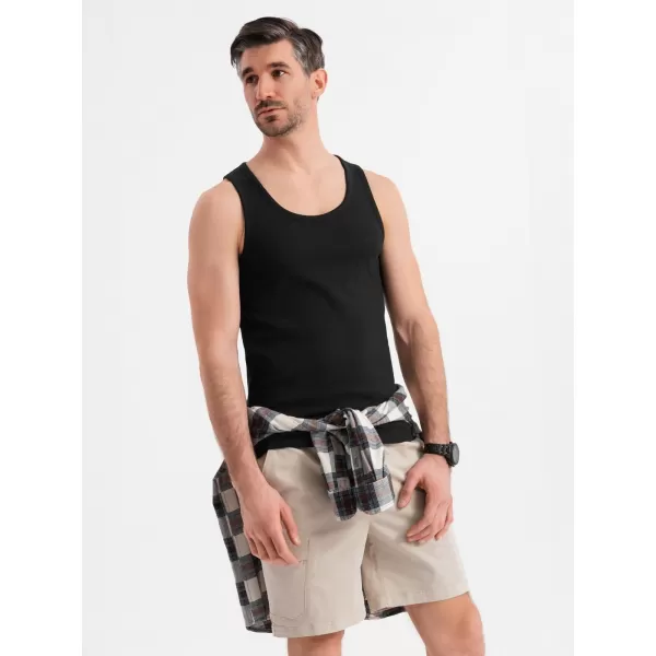  Pánské triko OMBRE OM-TSBT-0239 BLACK 
