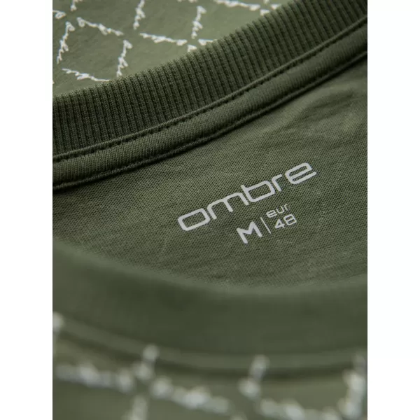  Pánská košile OMBRE OM-TSFP-0250 OLIVE 