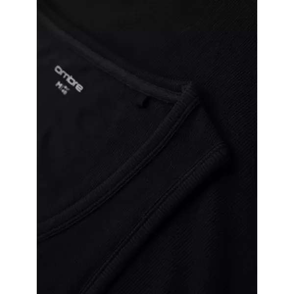  Pánské triko OMBRE OM-TSBT-0239 BLACK 