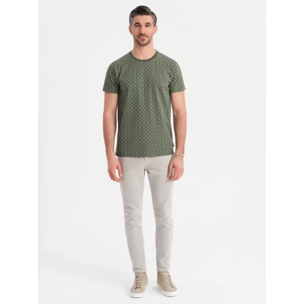  Pánská košile OMBRE OM-TSFP-0250 OLIVE 