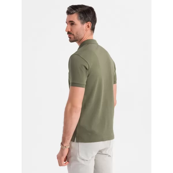  Pánské polo triko OMBRE OM-POSS-0148 OLIVE 