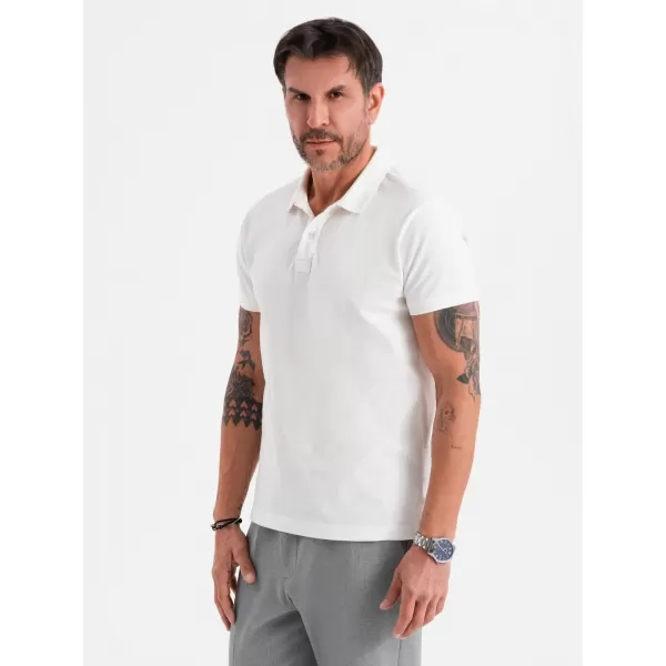  Pánské polo triko OMBRE OM-POSS-0103 ECRU 