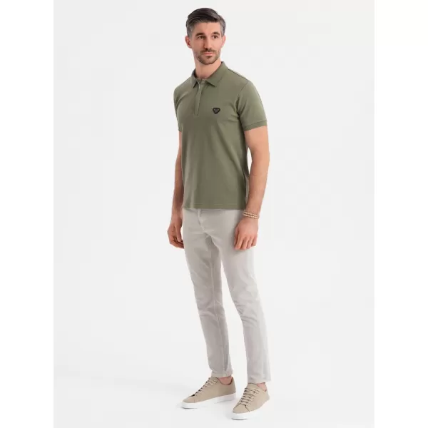  Pánské polo triko OMBRE OM-POSS-0148 OLIVE 