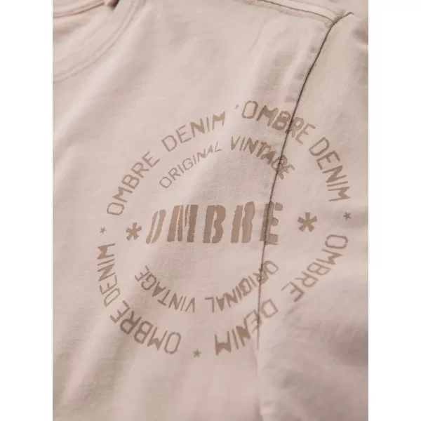  Pánské triko OMBRE OM-TSWT-0202 BEIGE 