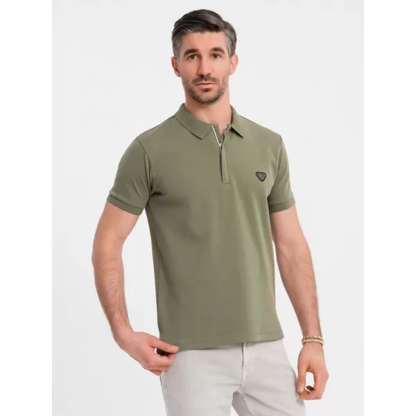  Pánské polo triko OMBRE OM-POSS-0148 OLIVE 