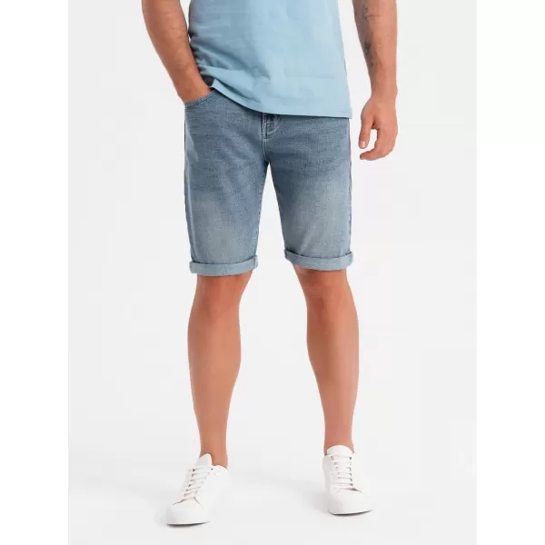  Pánské kraťasy OMBRE OM-SRDS-0164 LIGHT BLUE 