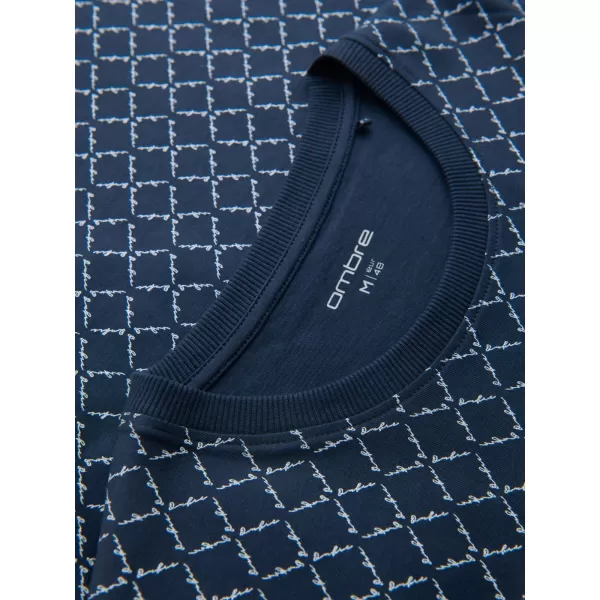 Pánské tričko OMBRE OM-TSFP-0250 NAVY BLUE 