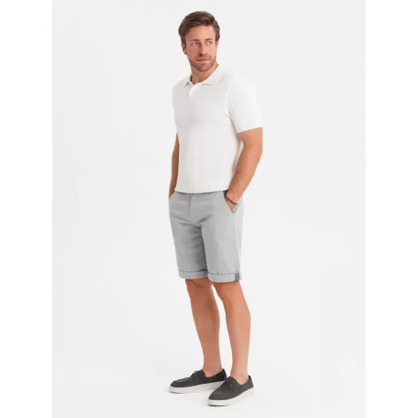  Pánské kraťasy OMBRE OM-SRCS-0197 GREY 