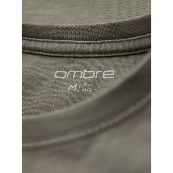  Pánské triko OMBRE OM-TSWT-0202 LIGHT OLIVE 