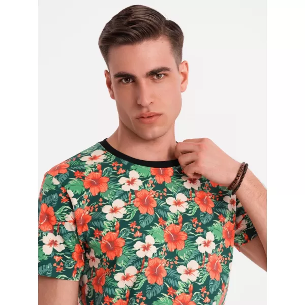  Pánské triko OMBRE OM-TSFP-0249 BLACK 