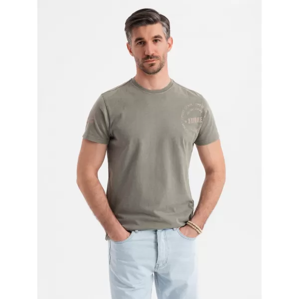  Pánské triko OMBRE OM-TSWT-0202 LIGHT OLIVE 