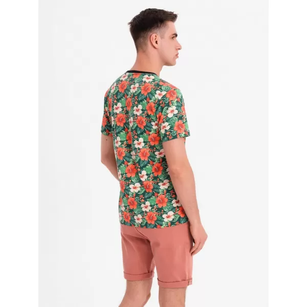  Pánské triko OMBRE OM-TSFP-0249 BLACK 