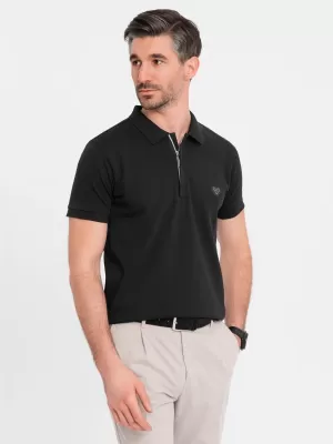 Pánské polo triko OMBRE OM-POSS-0148 BLACK