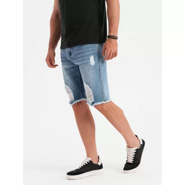  Pánské kraťasy OMBRE OM-SRDS-0157 LIGHT BLUE 