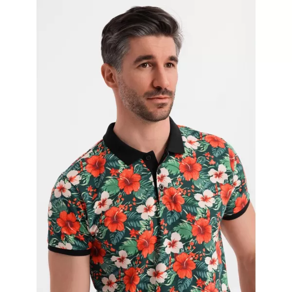  Pánské polo triko OMBRE OM-POSS-0149 BLACK 