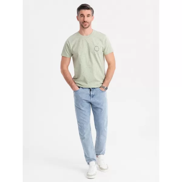  Pánské triko OMBRE OM-TSFP-0186 MINT 