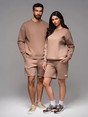 Mikina + kraťasy OMBRE Z108 BROWN