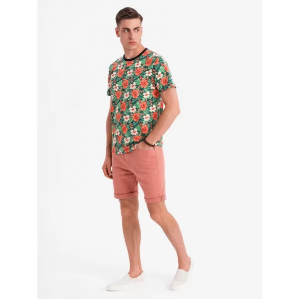  Pánské triko OMBRE OM-TSFP-0249 BLACK 