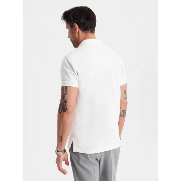 Pánské polo triko OMBRE OM-POSS-0103 ECRU 