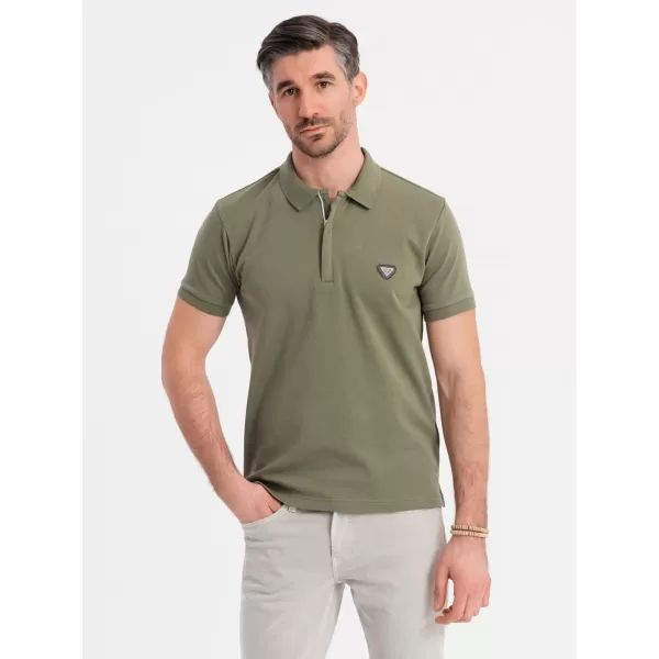  Pánské polo triko OMBRE OM-POSS-0148 OLIVE 