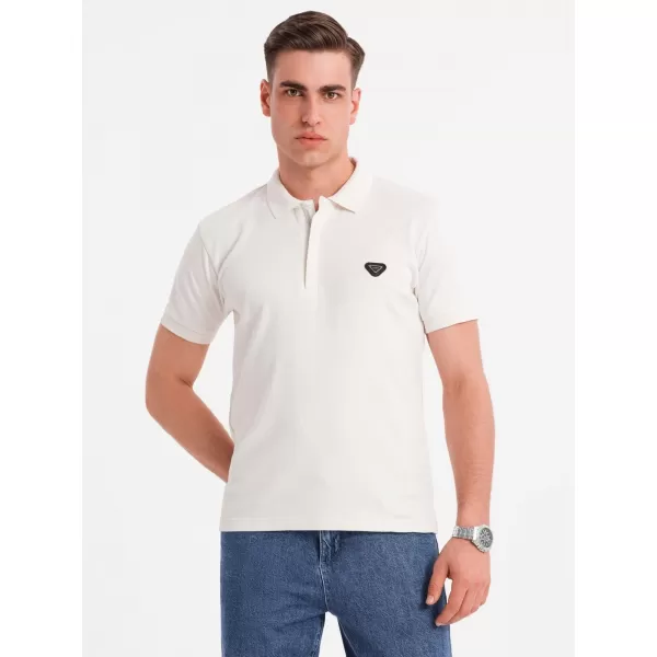  Pánské polo triko OMBRE OM-POSS-0148 WHITE 