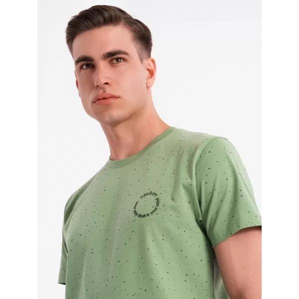  Pánské triko OMBRE OM-TSFP-0186 GREEN 