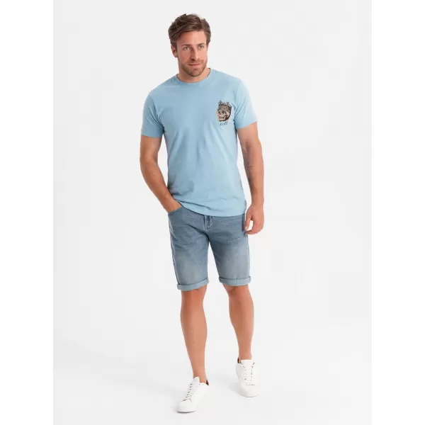  Pánské kraťasy OMBRE OM-SRDS-0164 LIGHT BLUE 