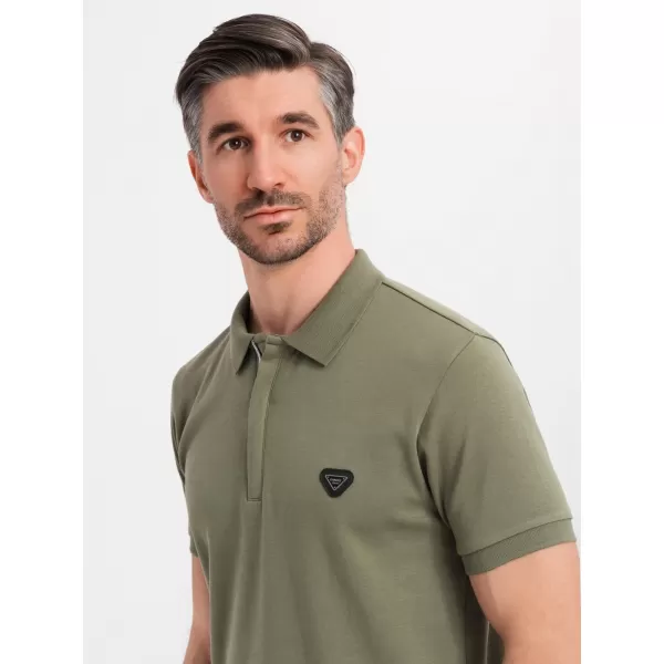  Pánské polo triko OMBRE OM-POSS-0148 OLIVE 
