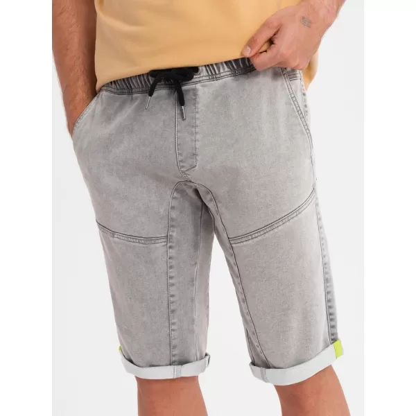  Pánské kraťasy OMBRE OM-SRDS-0135 LIGHT GREY 