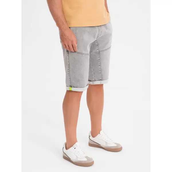  Pánské kraťasy OMBRE OM-SRDS-0135 LIGHT GREY 
