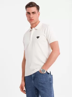 Pánské polo triko OMBRE OM-POSS-0148 WHITE