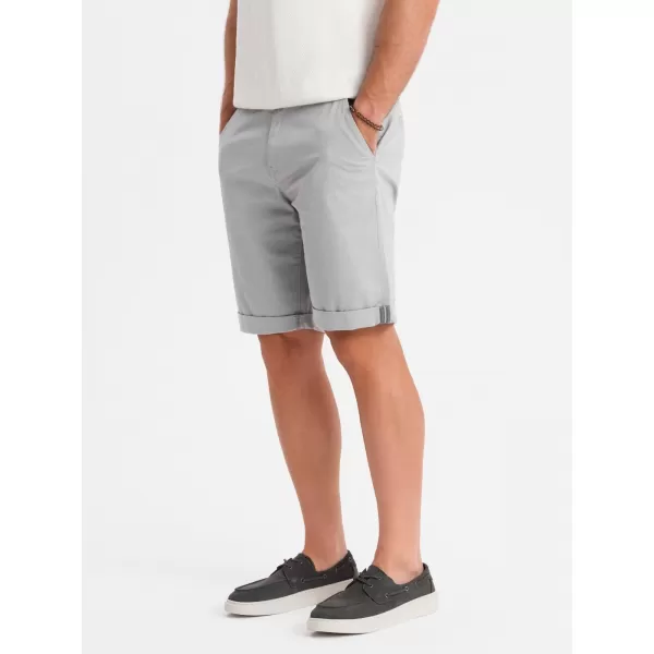  Pánské kraťasy OMBRE OM-SRCS-0197 GREY 