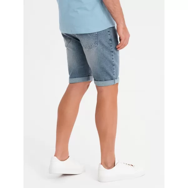  Pánské kraťasy OMBRE OM-SRDS-0164 LIGHT BLUE 